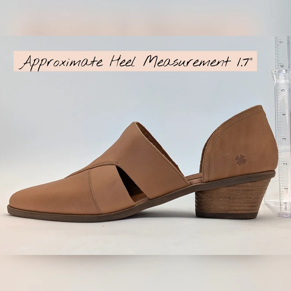 Lucky Brand Minnsy Sz US 9.5W / EU41 Leather Women Tan Slip-On Almond Toe Loafer